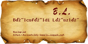 Bölcsföldi László névjegykártya