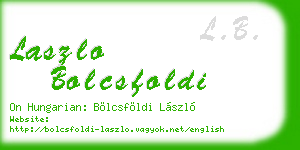 laszlo bolcsfoldi business card
