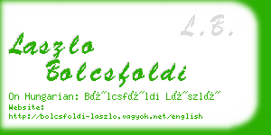 laszlo bolcsfoldi business card